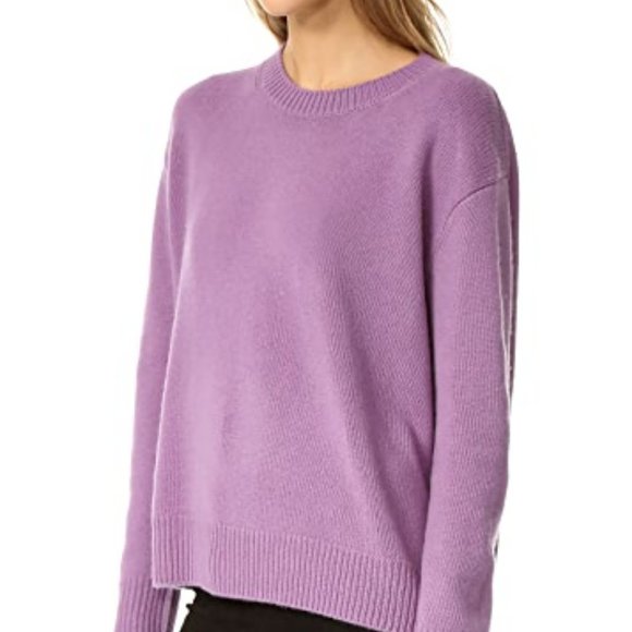 Vince Purple Cashmere Medium Weight Boxy Sweater S - Picture 2 of 10